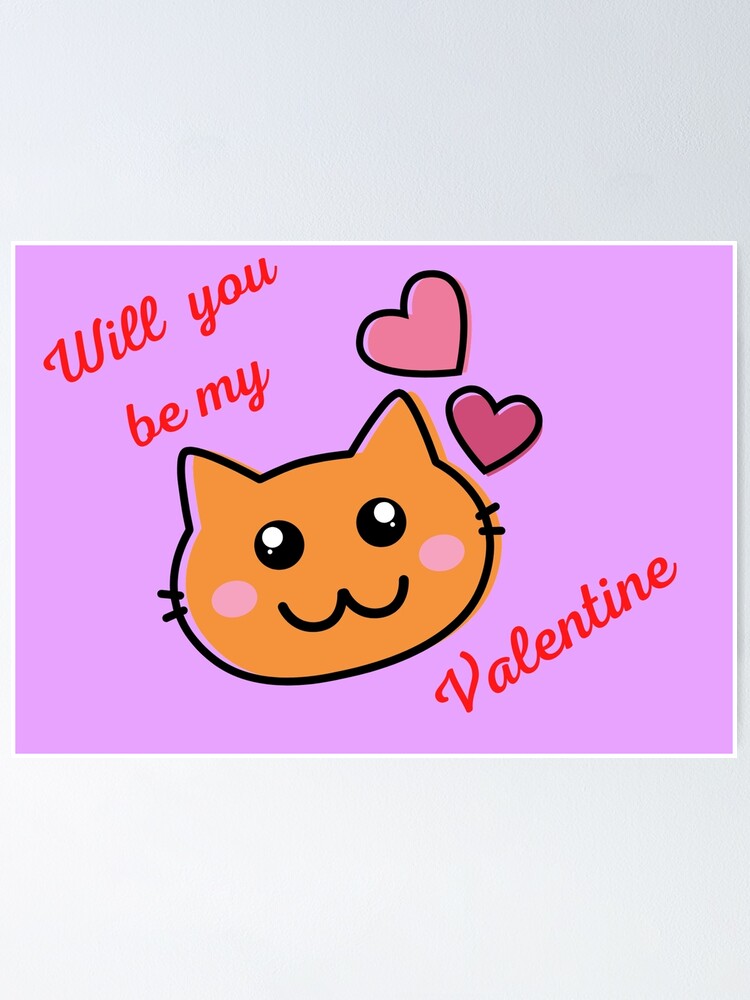Thumbnail 1 of 3, Poster, Valentines kitty designed and sold by Rritu.