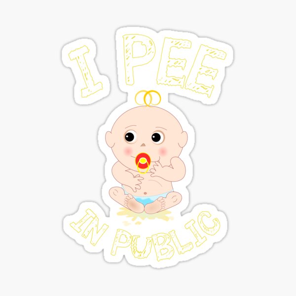 I Pee in Public Sticker