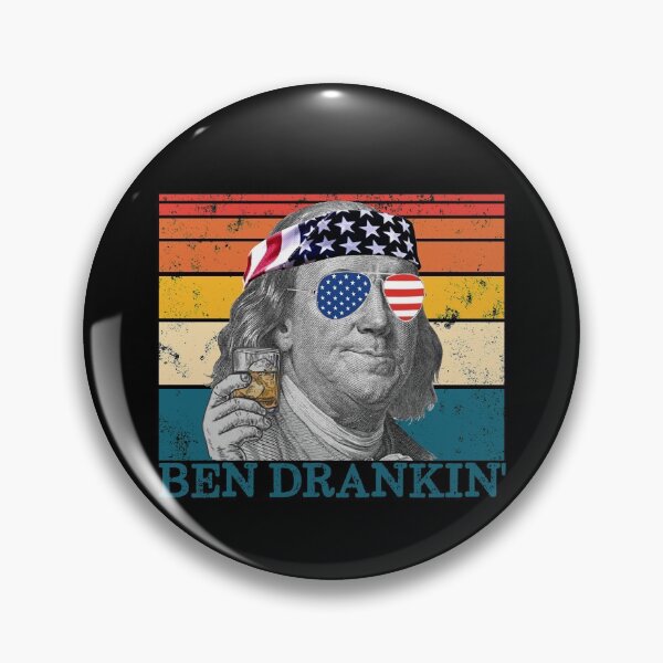 Artikelvorschau, Ben Drankin' Patriotic Drinking American Retro Ben Franklin Gear entworfen und verkauft von DynamicDesign.