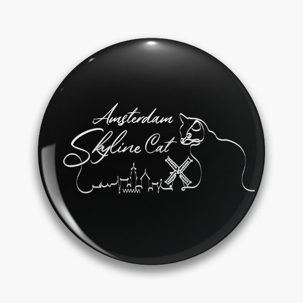 Item preview, Amsterdam Skyline Cat Original 2 Black designed and sold by ARTTY SHOP.