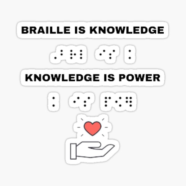 Gratitude braille - Braille - Sticker