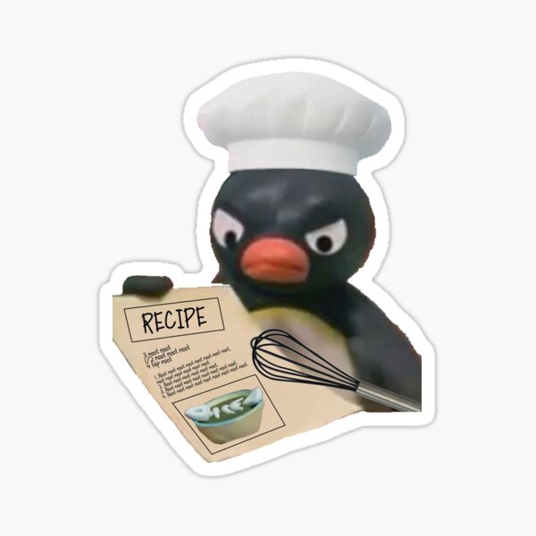 Vista previa del artículo con la obra «Mercancía oficial de Angry Pingu Cooking», diseñado y vendido por Beep Peep.