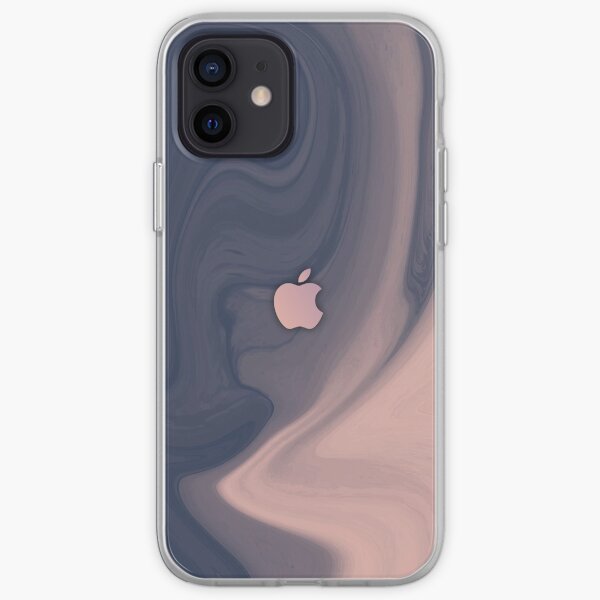 Textura de mármol rosa y gris 12 Max Pro Funda blanda para iPhone