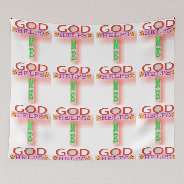 Item preview, God helps me  designed and sold by 59SHOP24.