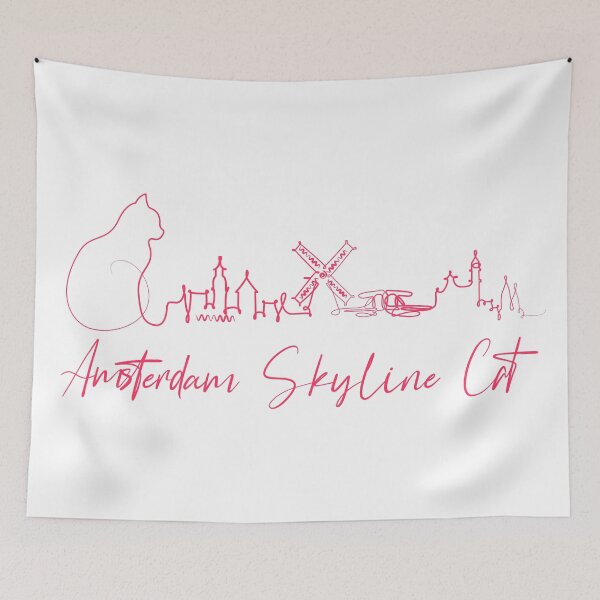 Item preview, Amsterdam Skyline Cat Original designed and sold by ARTTY SHOP.