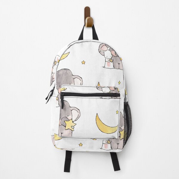 Item preview, Elephant and rabbit under crescent moon, Elephant Drawing Cartoon, The Elephant and the White Rabbit designed and sold by Bashar-Design.
