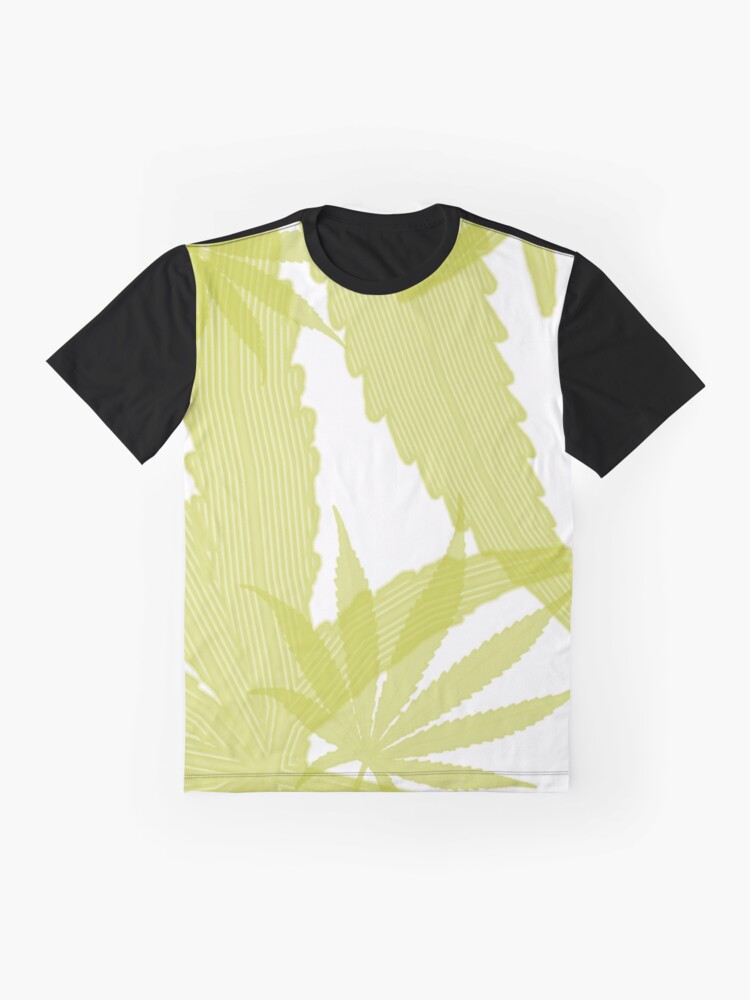 Thumbnail 4 of 5, Graphic T-Shirt, ribbon cannabis pattern designed and sold by grumble1.