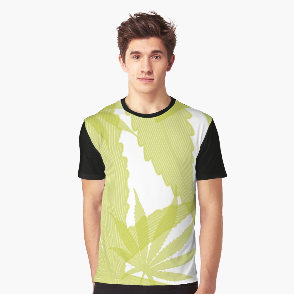 ribbon cannabis pattern Graphic T-Shirt