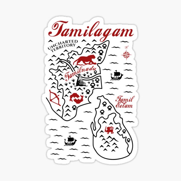 Item preview, Tamilagam Map  designed and sold by arstudioz.