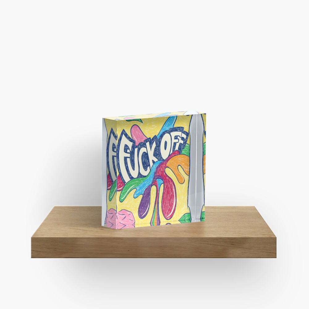 Fuck Off Acrylic Block