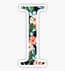Iota Floral Greek Letter Sticker