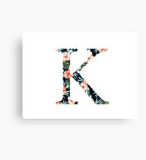Kappa Floral Greek Letter Design Canvas Print