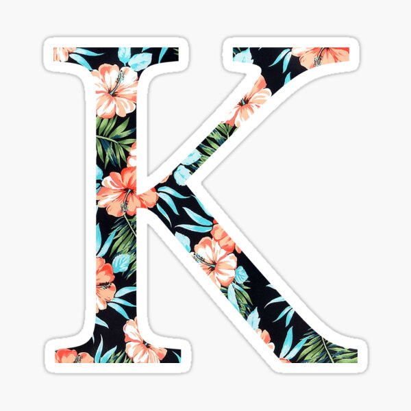 Kappa Floral Greek Letter Design Sticker