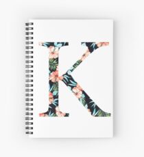 Kappa Floral Greek Letter Design Spiral Notebook
