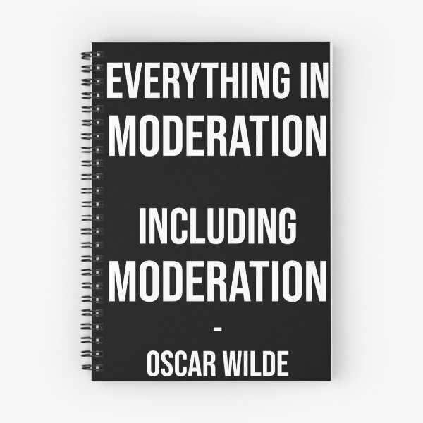 Item preview, Moderation - Oscar Wilde quote designed and sold by Philippe Derungs.