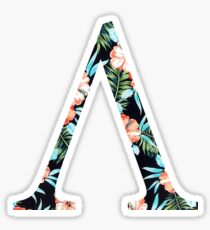 Lambda Floral Greek Letter Sticker