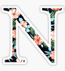 Nu Floral Greek Letter Sticker