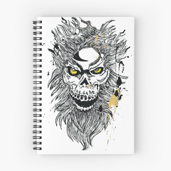 Item preview, Fiendish Yellow Eyed Hairy Skull designed and sold by pjwuebker.