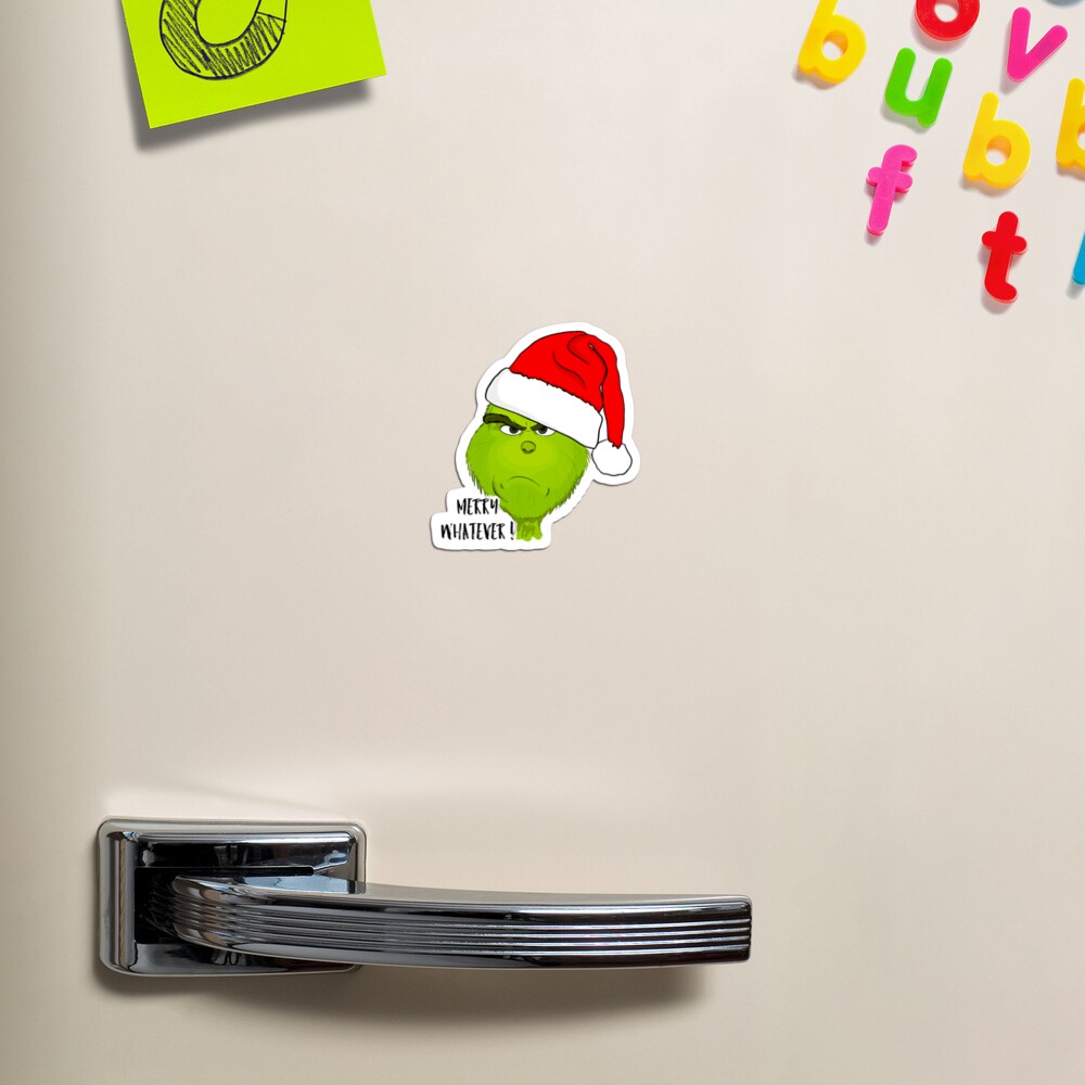 Merry Whatever! - Christmas Grinch  Sticker for Sale by SmokeyxDesigns