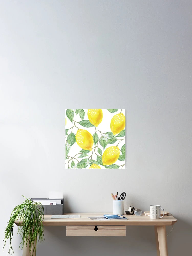 Thumbnail 2 of 3, Poster, Lemons Pattern designed and sold by GoDesign1.