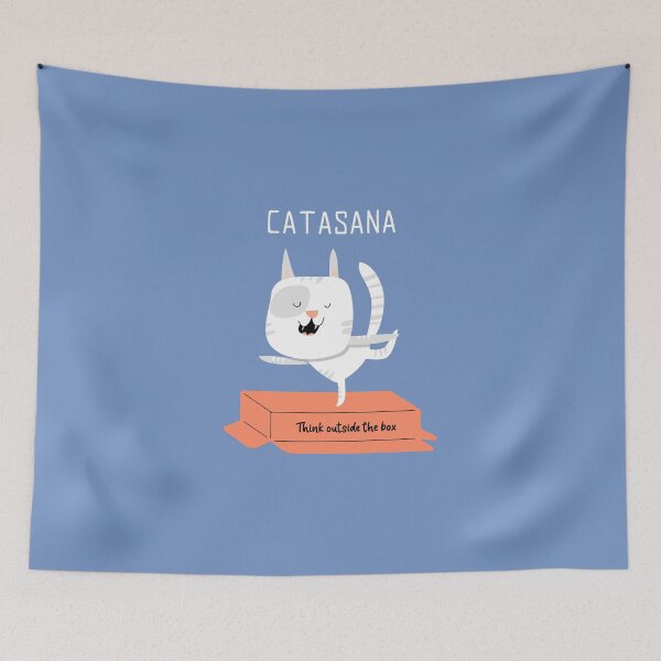 Item preview, Copy of A yoga cat balancing over a box designed and sold by Sushee Store.