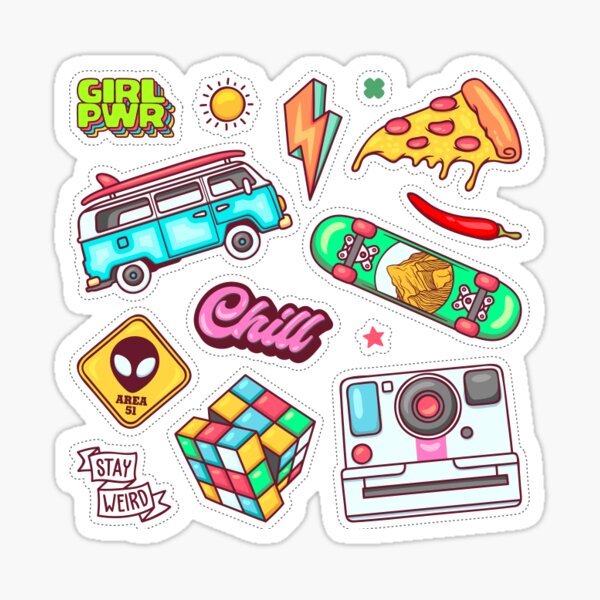 Item preview, Stickers Set of van camera chill Area 51 Sticker much more  designed and sold by EyeDeveloper.