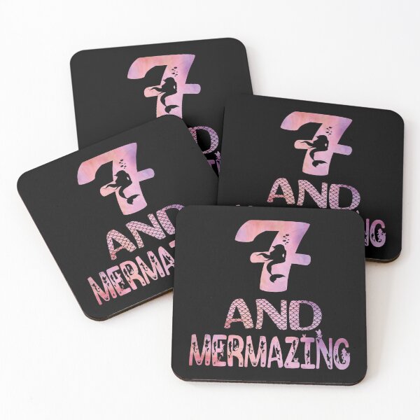 Item preview, 7 And Mermazing Girl 7th Birthday Mermaid Lover Party product designed and sold by Grabitees.