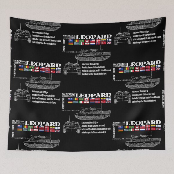 Item preview, Leopard Main Battle Tank 1A4 - white for drak background merch designed and sold by shaynetwright.