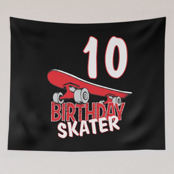 Item preview, 10th Birthday Skater Kids Skate Park Lover B-day Party print designed and sold by Grabitees.
