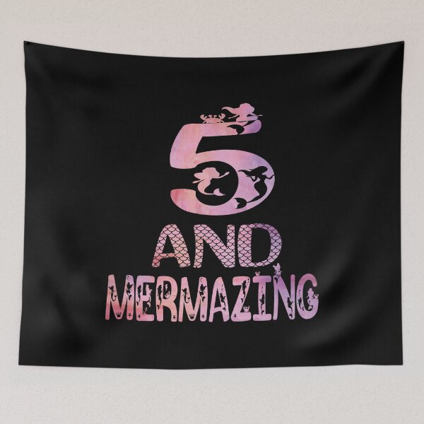Item preview, 5 And Mermazing Girl 5th Birthday Mermaid Lover Party graphic designed and sold by Grabitees.
