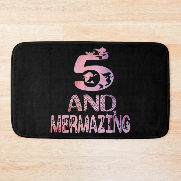 Item preview, 5 And Mermazing Girl 5th Birthday Mermaid Lover Party graphic designed and sold by Grabitees.