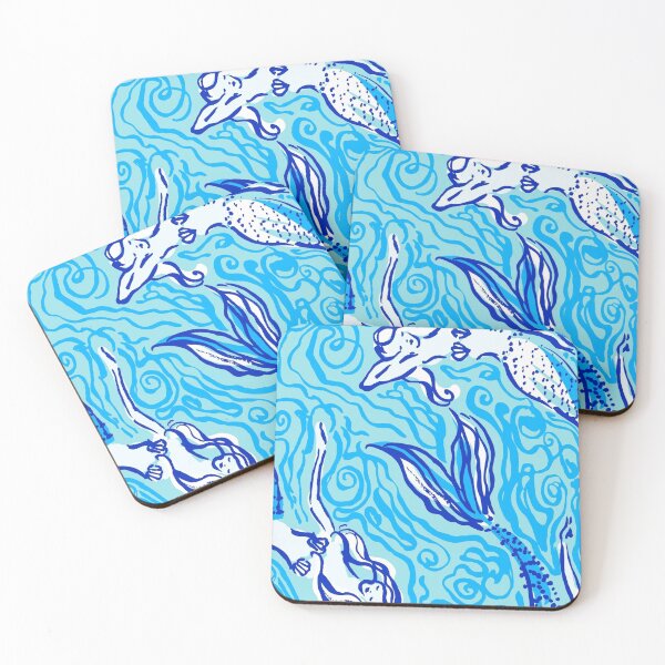 Item preview, blue mermaids designed and sold by 42youbest.