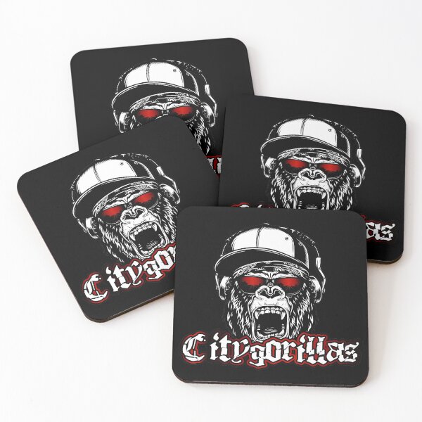 Item preview, City gorilla with cap and red sunglasses designed and sold by froggy-stylecom.