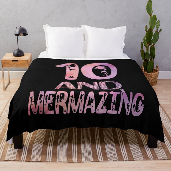 Item preview, 10 And Mermazing Girl 10th Birthday Mermaid Lover Party print designed and sold by Grabitees.