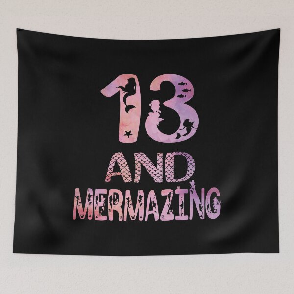 Item preview, 13 And Mermazing Girl 13th Birthday Mermaid Lover Party graphic designed and sold by Grabitees.