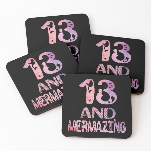 Item preview, 13 And Mermazing Girl 13th Birthday Mermaid Lover Party graphic designed and sold by Grabitees.