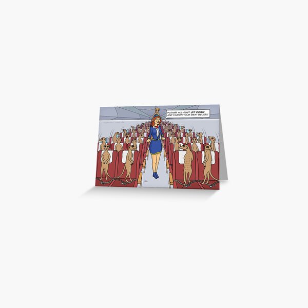 Meerkats on a Plane Greeting Card