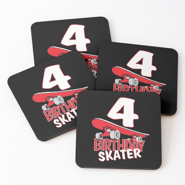 Item preview, 4th Birthday Skater Kids Skate Park Lover B-day Party design designed and sold by Grabitees.