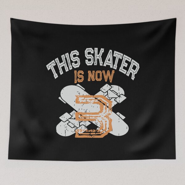 Item preview, This Skater Is Now 3 Years Old Kid 3rd Birthday Skate Lover design designed and sold by Grabitees.