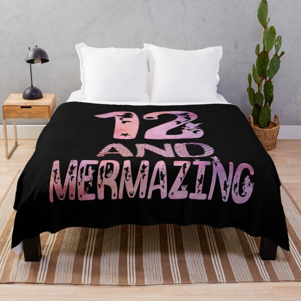 Item preview, 12 And Mermazing Girl 12th Birthday Mermaid Lover Party design designed and sold by Grabitees.