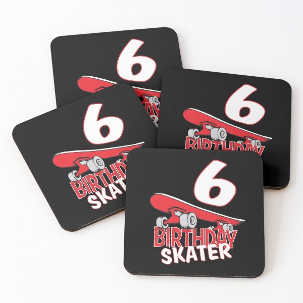 Item preview, 6th Birthday Skater Kids Skate Park Lover B-day Party print designed and sold by Grabitees.
