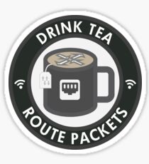 Drink Tea, Route Packets Sticker