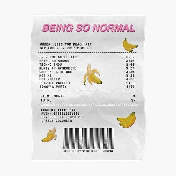 Being So Normal Album Receipt Poster By Claireefobi Redbubble