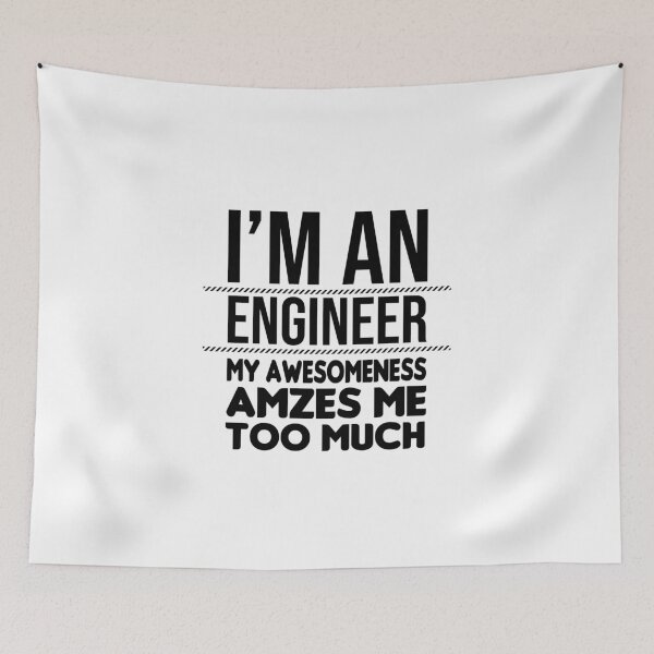 Item preview, I'M an ENGINEER AND MY AWESOMENESS AMAZES ME TOO MUCH: funny engineer gift sarcastic and cool  designed and sold by charaf19.