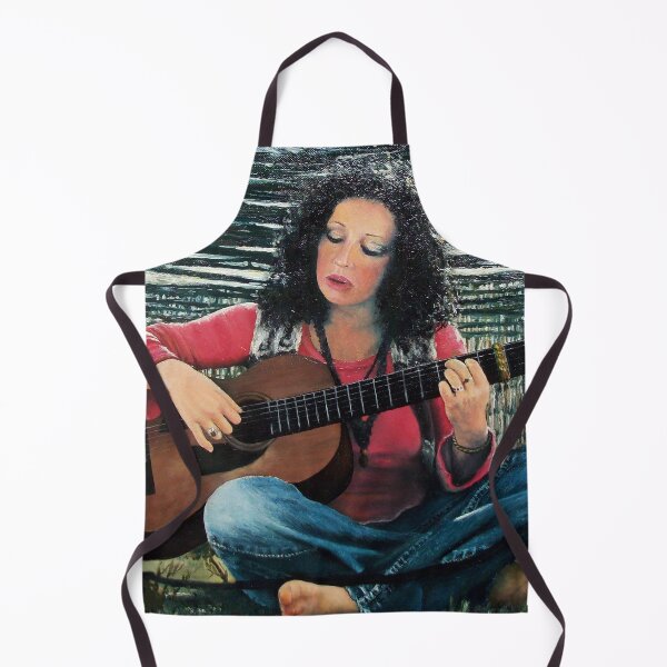 Item preview, LOVING GUITAR Woman Playing  AcousticGuitar designed and sold by BulganLumini.