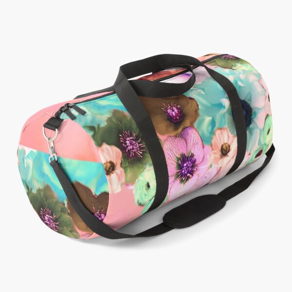 Item preview, PINK BLUE WHITE ROSES ,ANEMONE FLOWERS TEAL FLORAL designed and sold by BulganLumini.