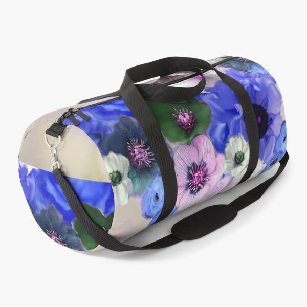Item preview, BLUE WHITE ROSES ,PINK ANEMONE FLOWERS ELEGANT FLORAL designed and sold by BulganLumini.