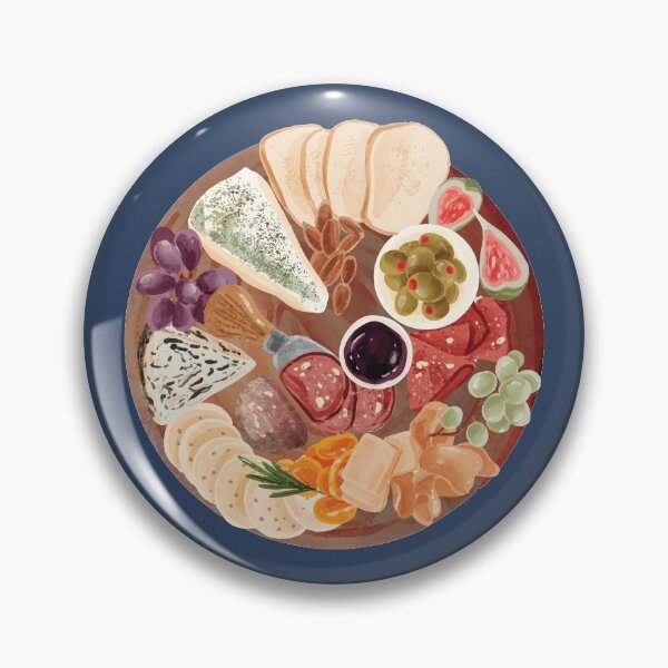 Artikelvorschau, Rundes Wurstbrett mit Fleisch und Käse entworfen und verkauft von Alicia Chee.