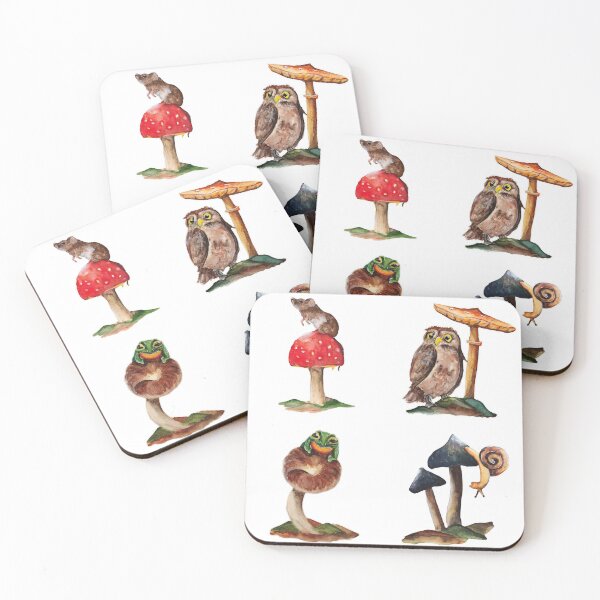 Item preview, Watercolor - Mushrooms animals  designed and sold by Karolien Kenis.