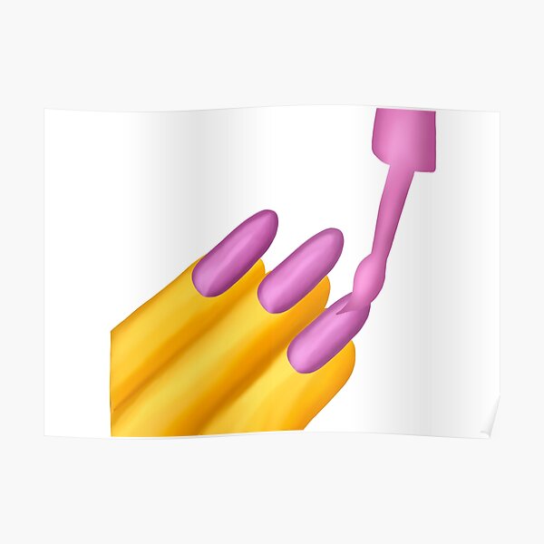 "Painting nail emoji " Poster by saraeastickers Redbubble